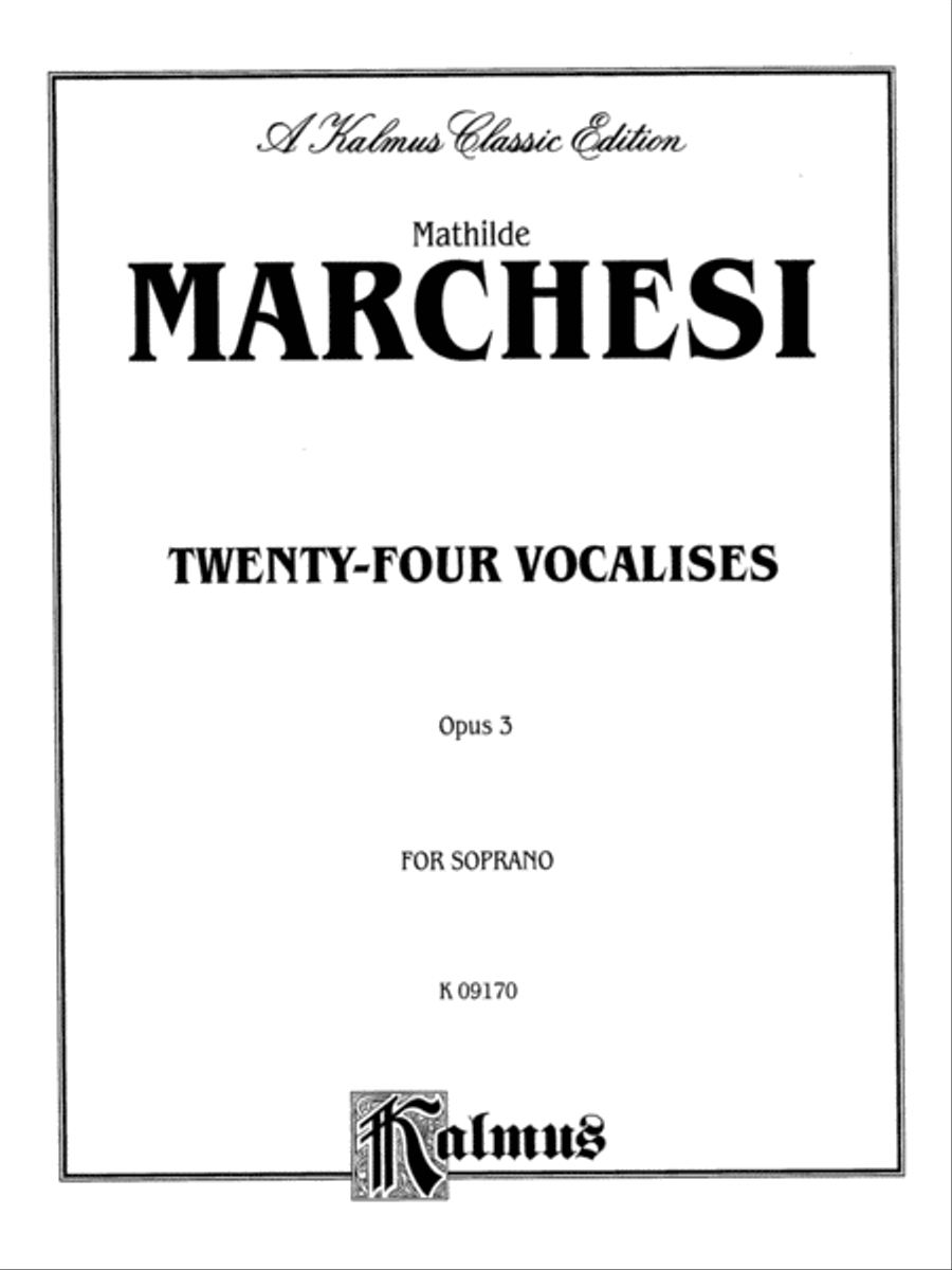 Twenty-four Vocalises for Soprano, Op. 3 Voice scores gallery preview page 2