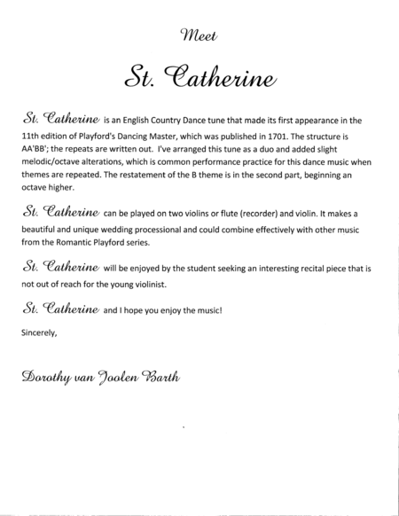 Romantic Playford: St. Catherine image number null