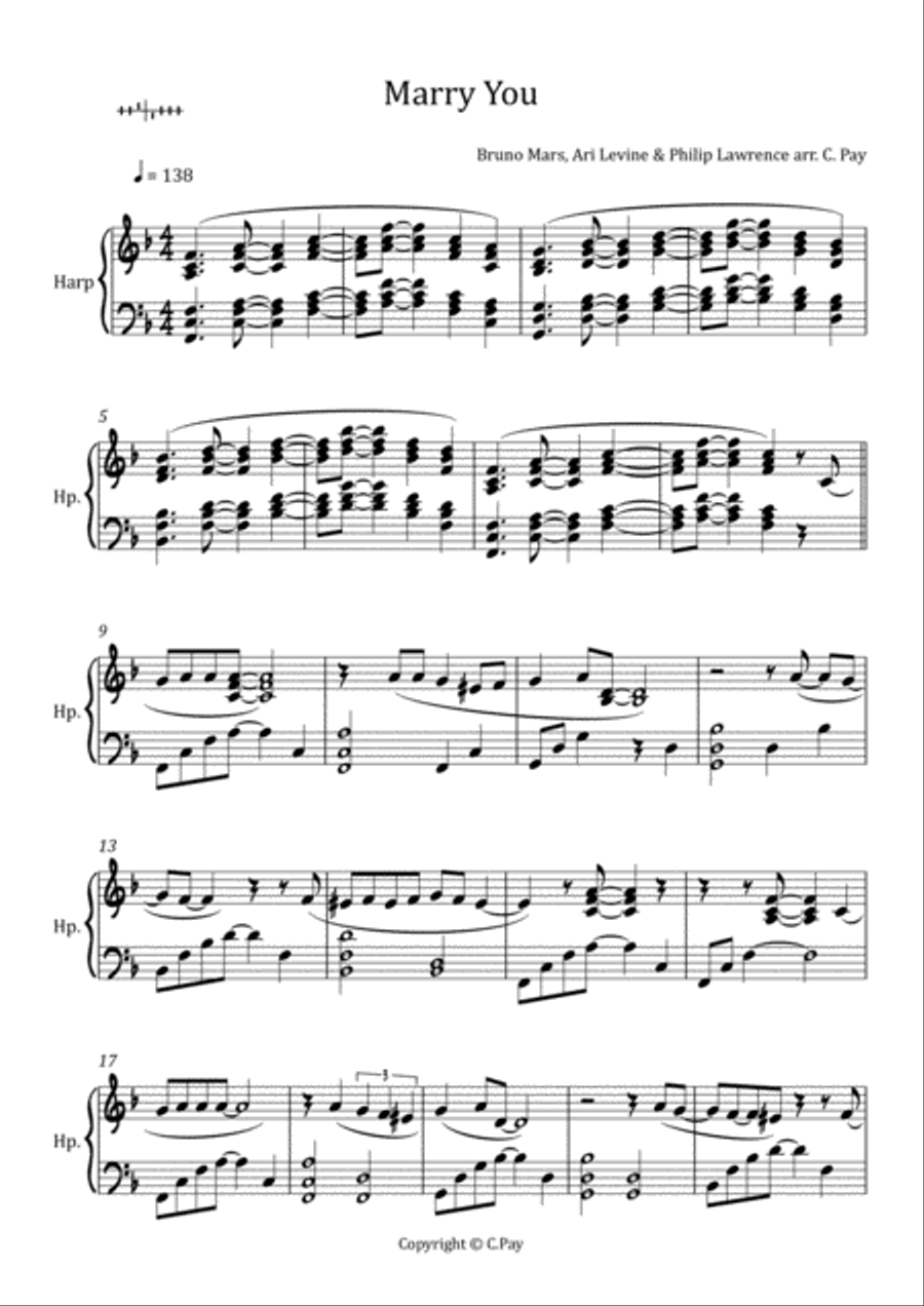 Marry You Harp scores gallery preview page 2