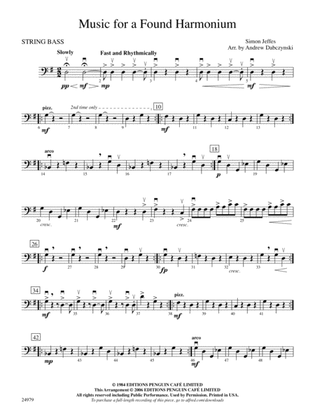 Music for a Found Harmonium: String Bass