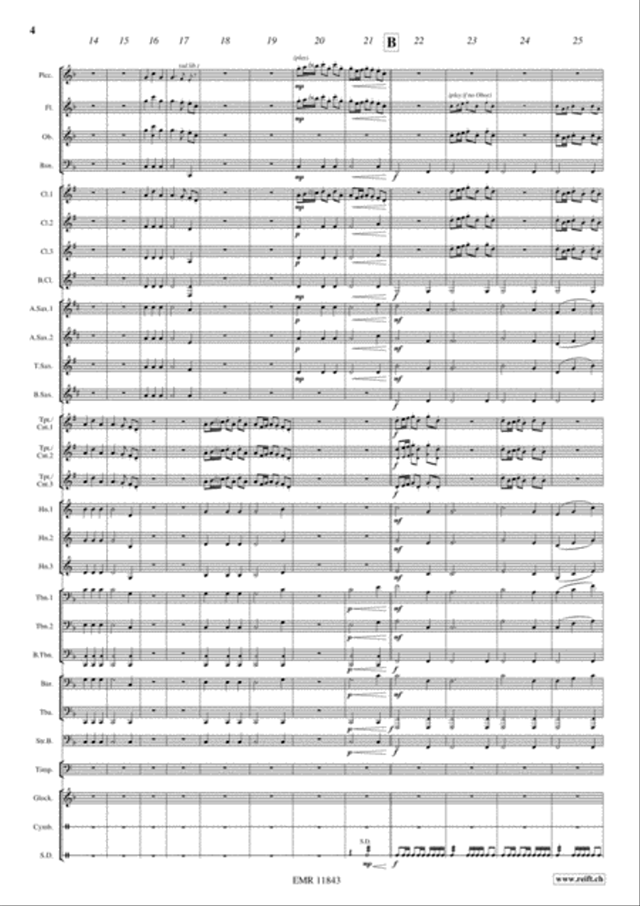 Galliard Battaglia Concert Band scores gallery preview page 5