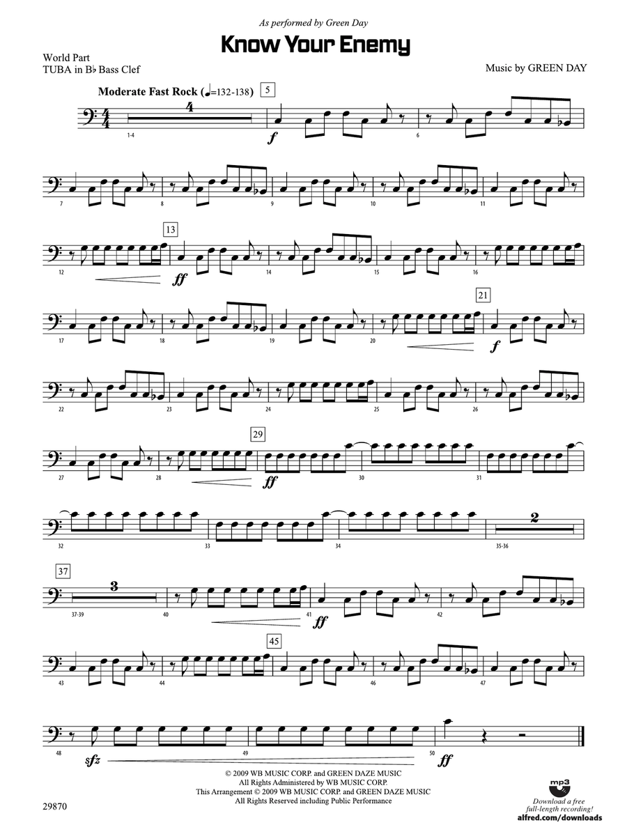 Know Your Enemy: (World Part) B-flat Tuba B.C.