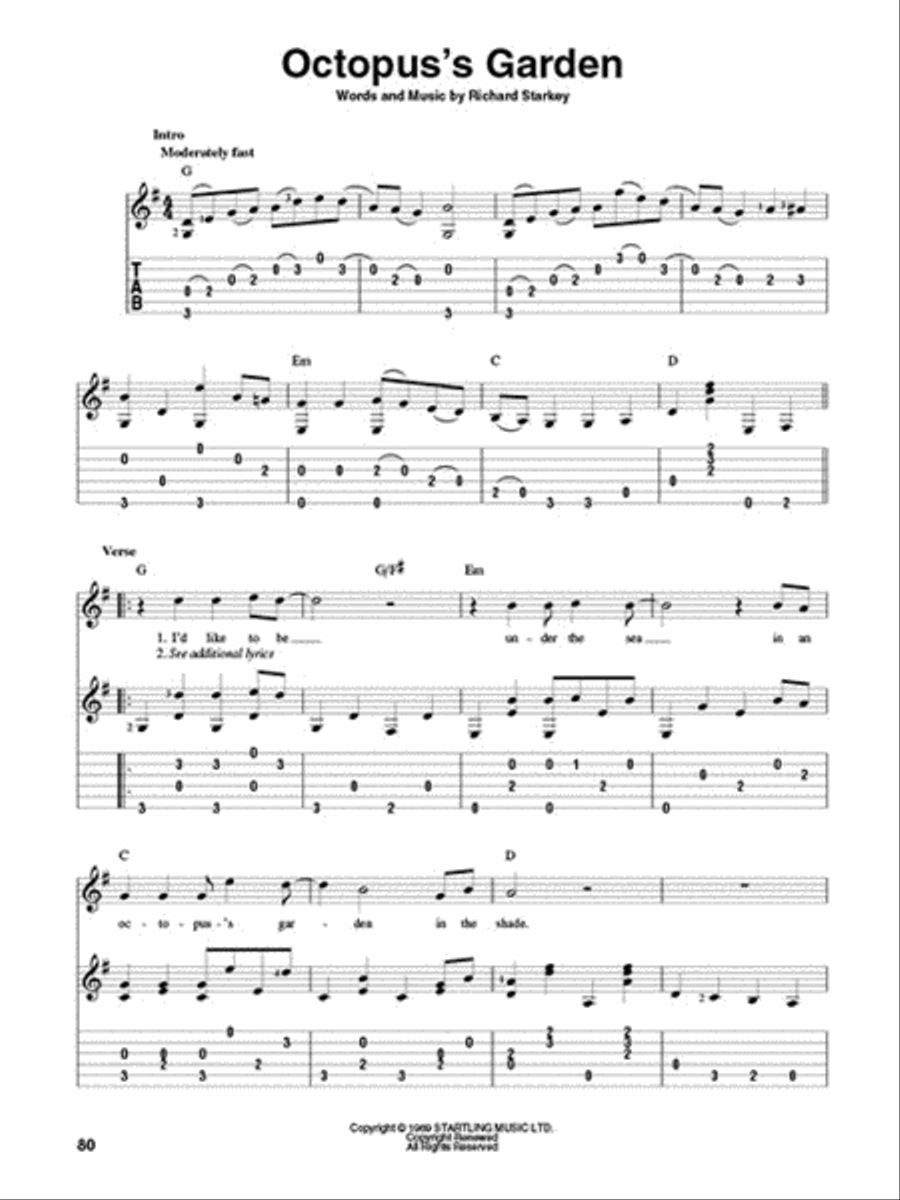 Fingerpicking Beatles Electric Guitar scores gallery preview page 5