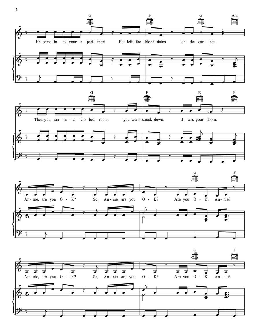 Smooth Criminal Acoustic Guitar scores gallery preview page 4