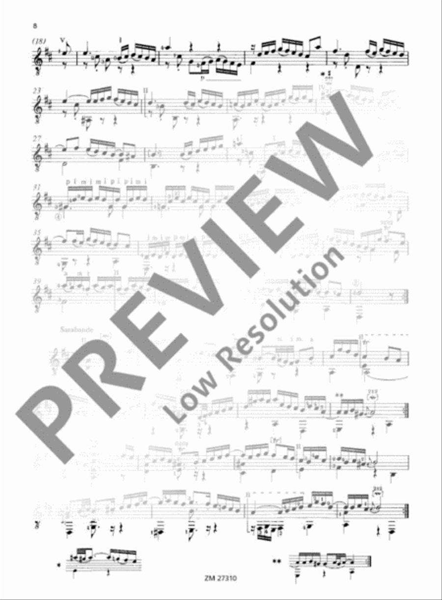 Suite No. 1 Classical Guitar scores gallery preview page 9