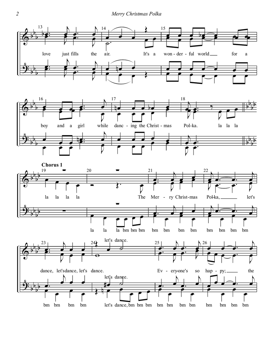 Merry Christmas Polka Merry Christmas Polka SSAA scores gallery preview page 2