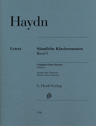 Book cover for Complete Piano Sonatas – Volume I