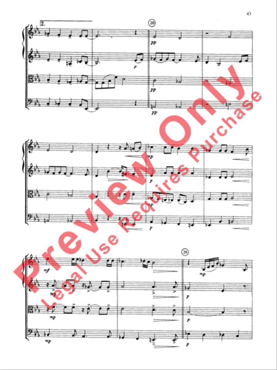 Jazz Classics String Quartet scores gallery preview page 44