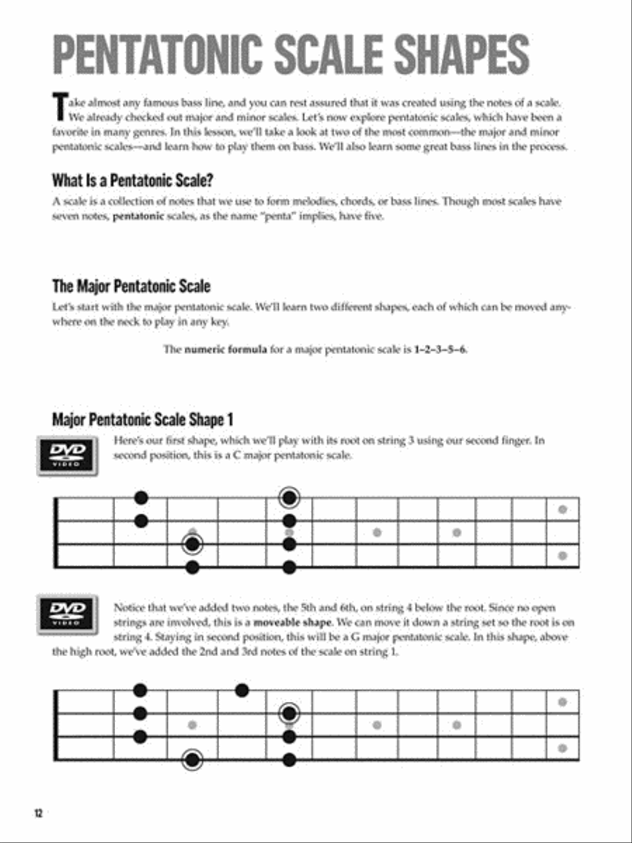Scales & Modes for Bass – At a Glance Bass Guitar Tablature scores gallery preview page 5