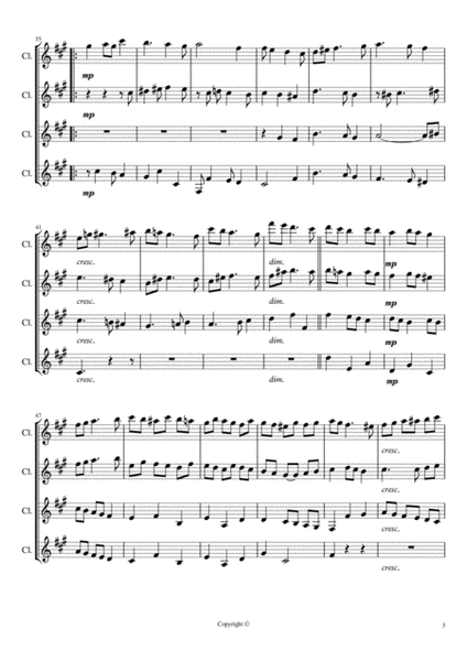 Scarlatti piano sonata arranged for 4 clarinets image number null