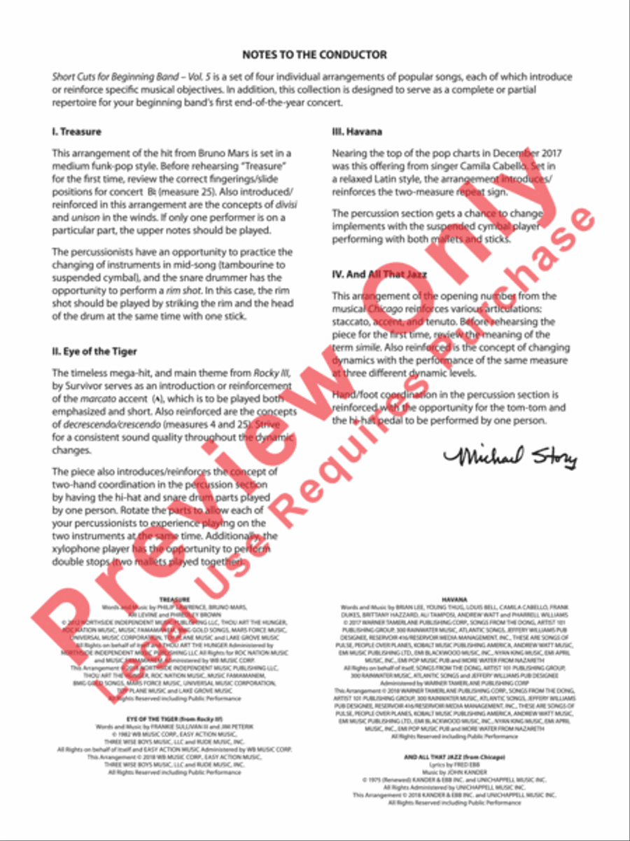 Short Cuts for Beginning Band -- Vol. 5 Concert Band scores gallery preview page 3
