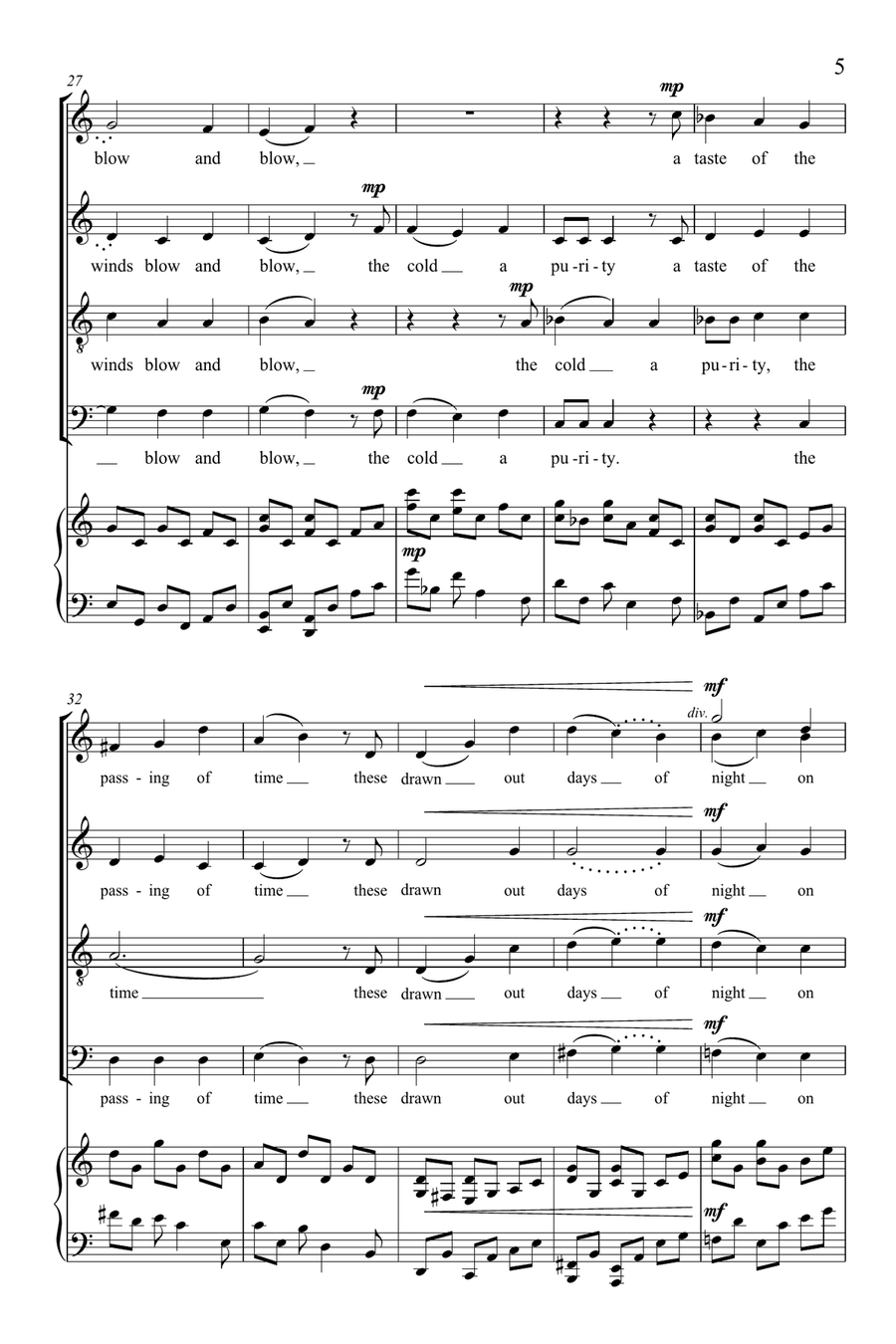 The cold demands a silence 4-Part scores gallery preview page 4