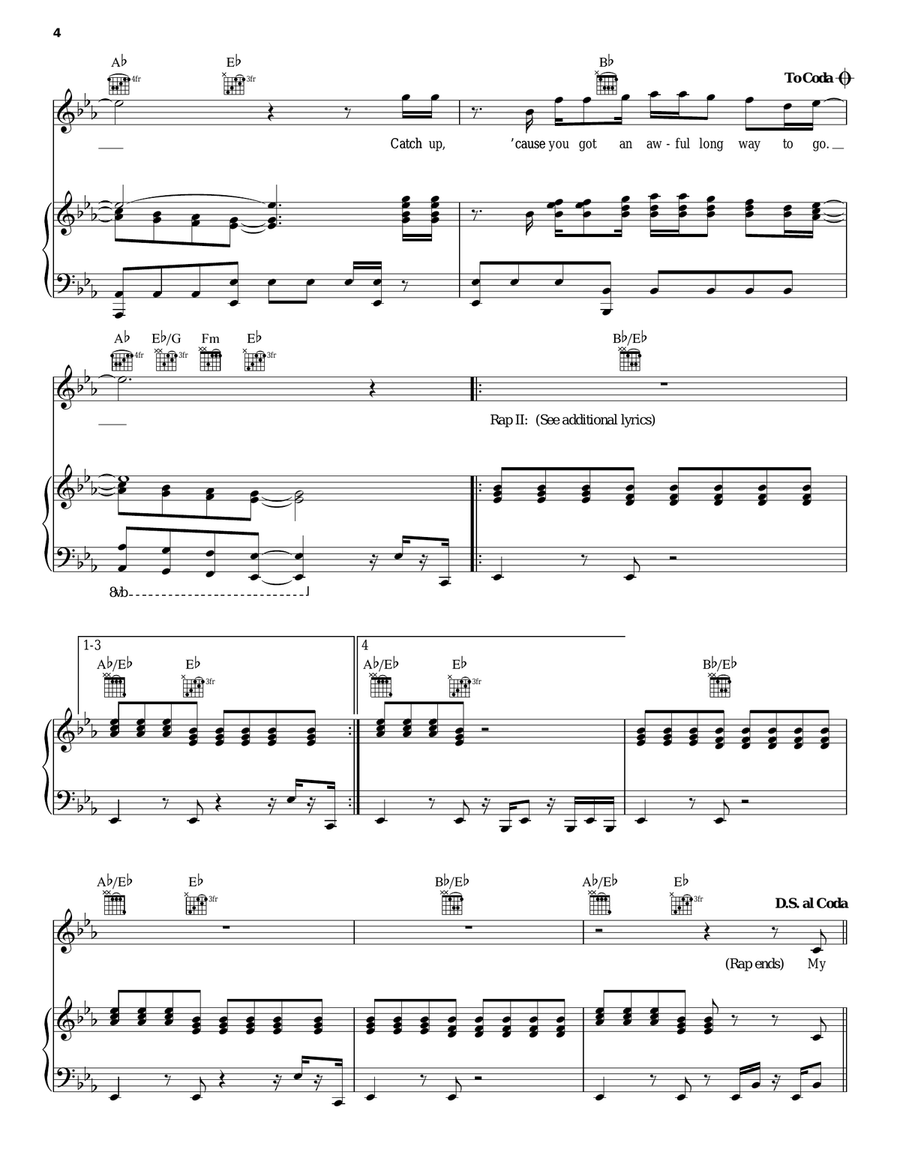 Popular Song Piano, Vocal, Guitar scores gallery preview page 4