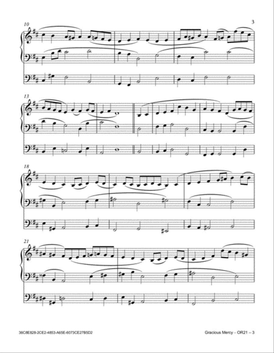 Gracious Mercy Organ Solo scores gallery preview page 3