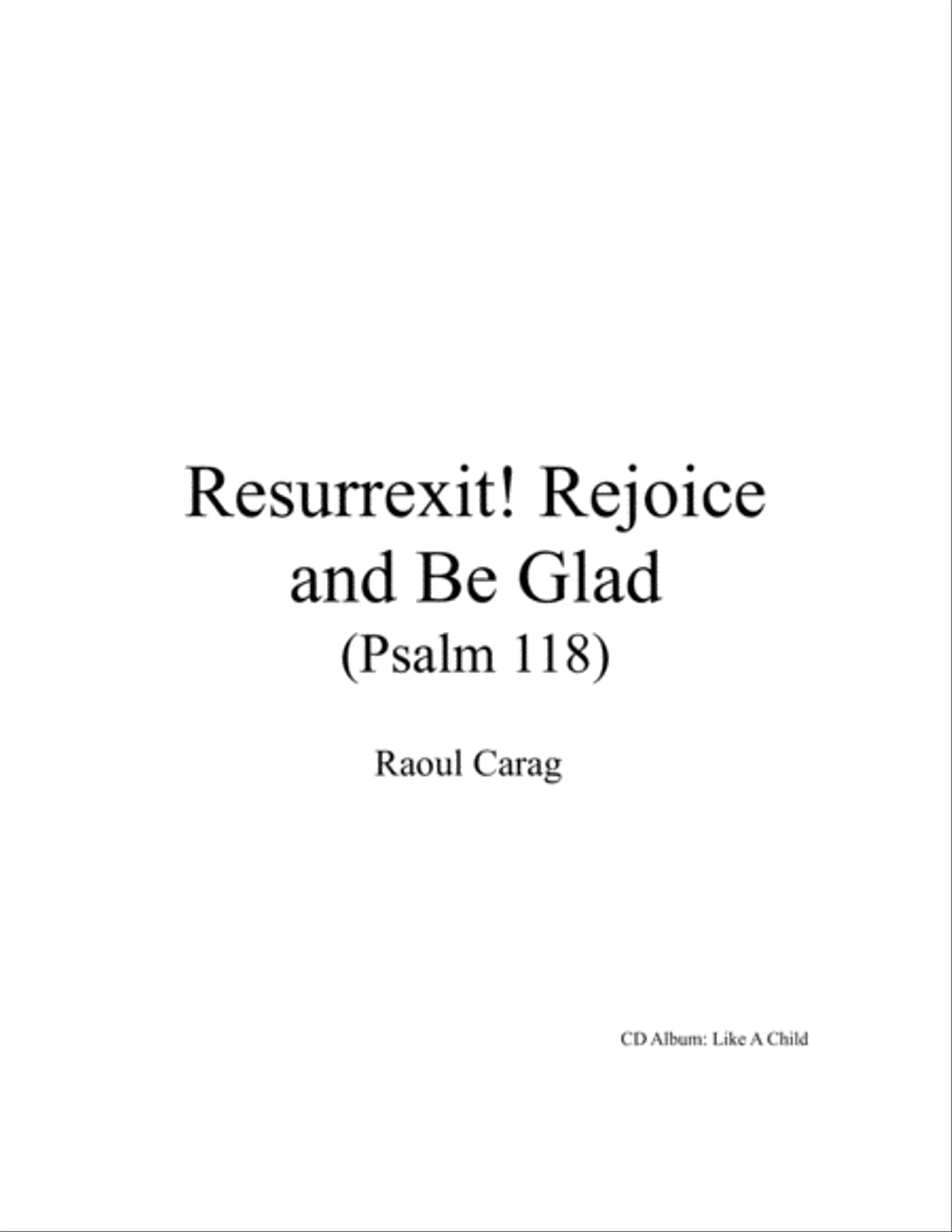 Resurrexit Rejoice and Be Glad (Psalm 118) 4-Part scores gallery preview page 1