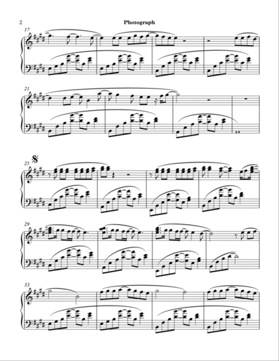 Photograph Piano Solo scores gallery preview page 2