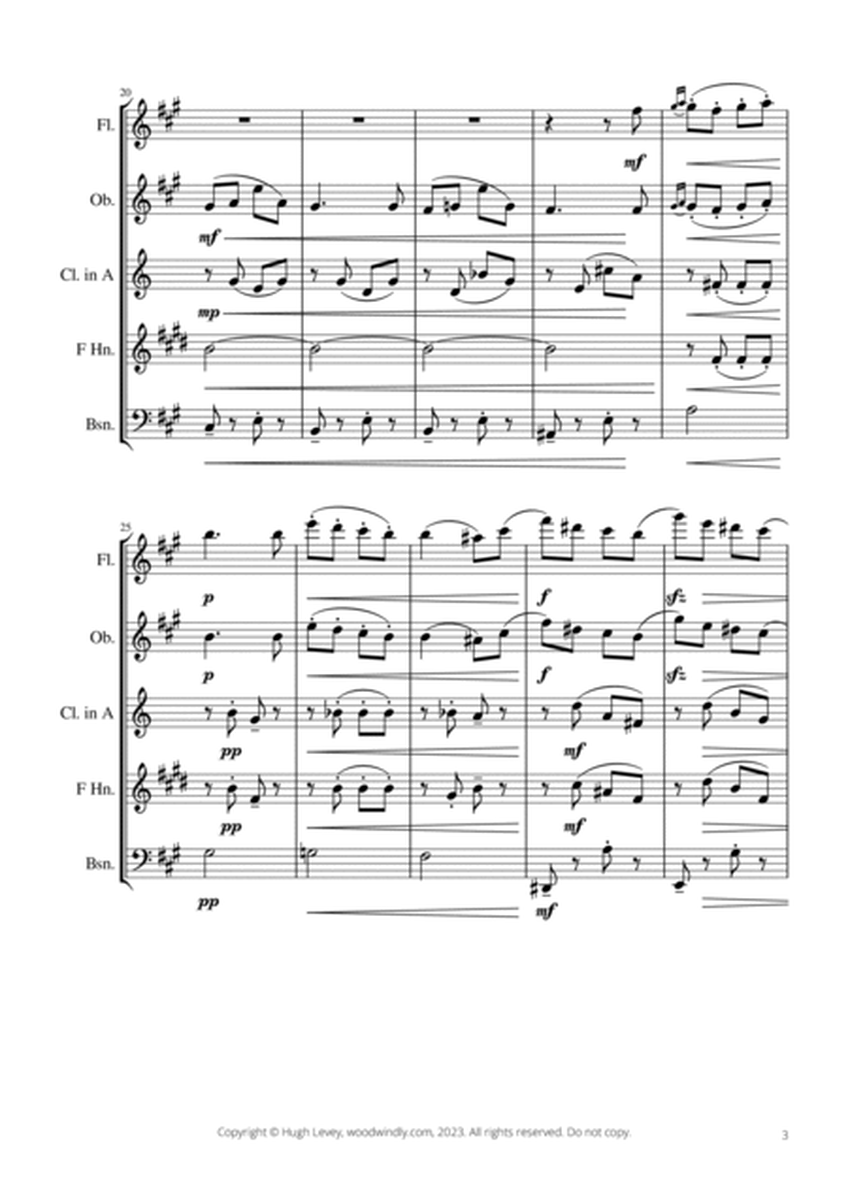 Spring Song (Frühlingslied) Opus 62 no.5 arranged for Wind Quintet image number null