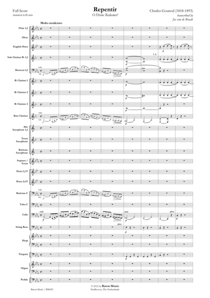 Repentir! by Charles Francois Gounod Tenor Voice - Sheet Music