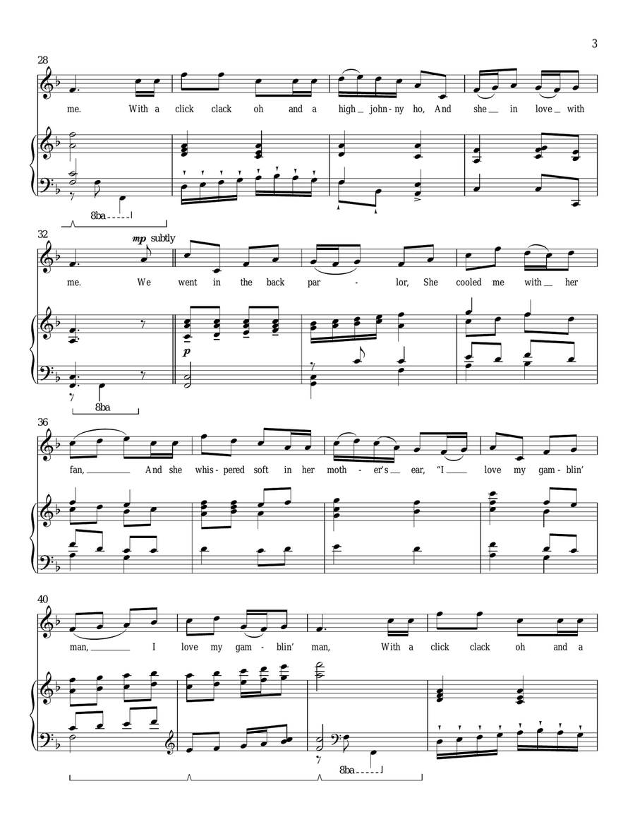 The Rovin' Gambler The Rovin' Gambler Tenor Voice scores gallery preview page 3