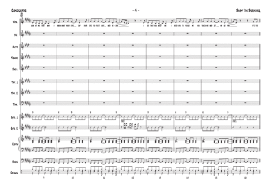Baby I'm Burning Baby I'm Burning Tenor Saxophone scores gallery preview page 4