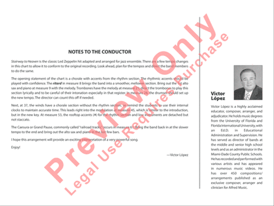Stairway to Heaven Jazz Ensemble scores gallery preview page 3
