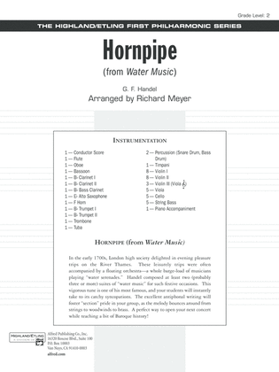 Book cover for Hornpipe (from Water Music): Score