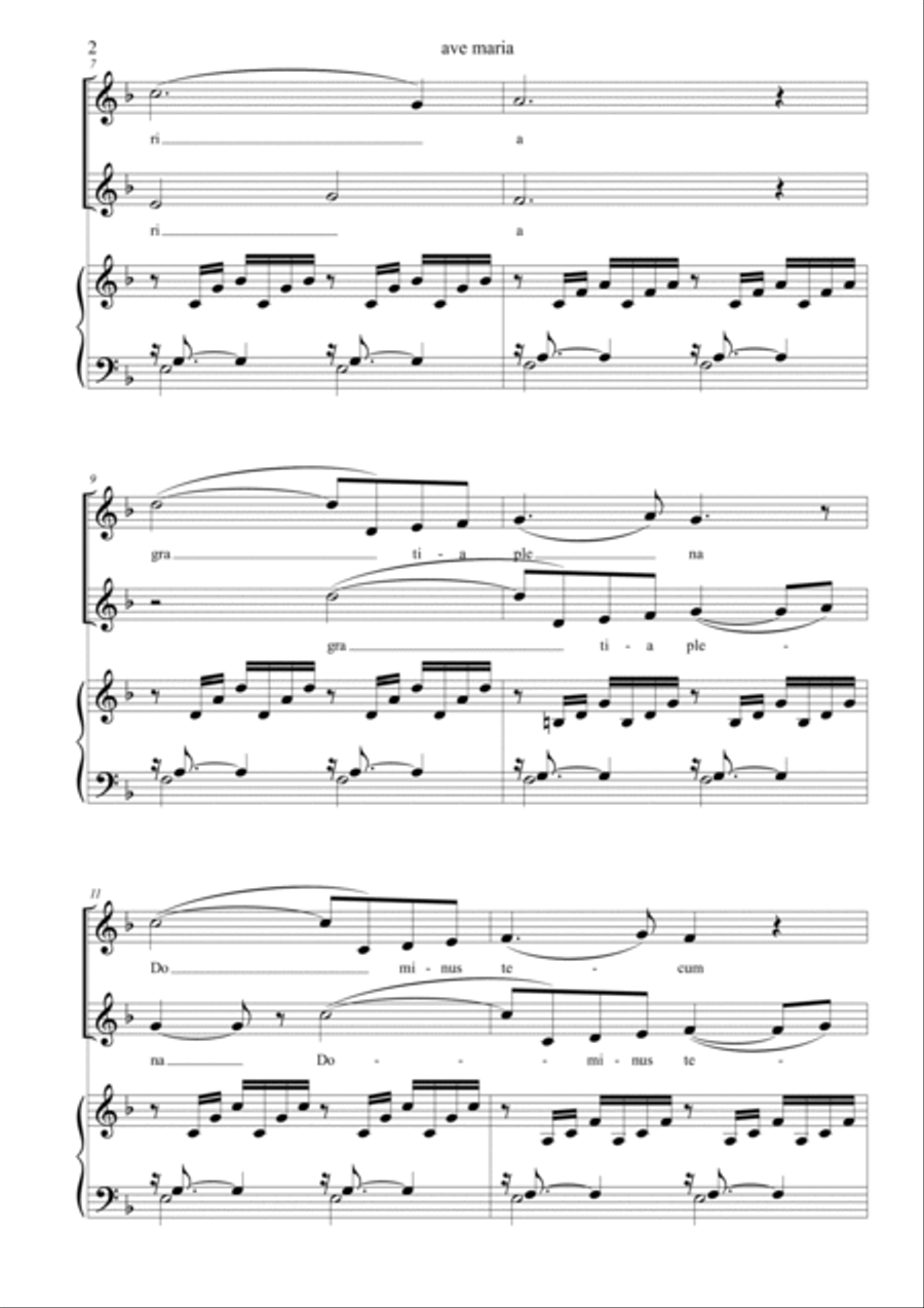 Ave Maria Ave Maria Vocal Duet scores gallery preview page 2