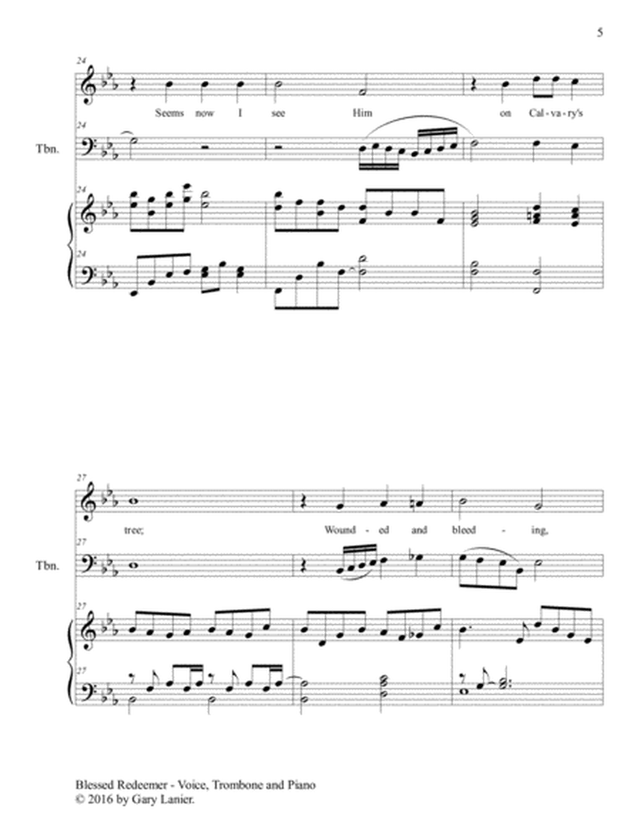 BLESSED REDEEMER(Voice, Trombone & Piano with Score/Parts) image number null