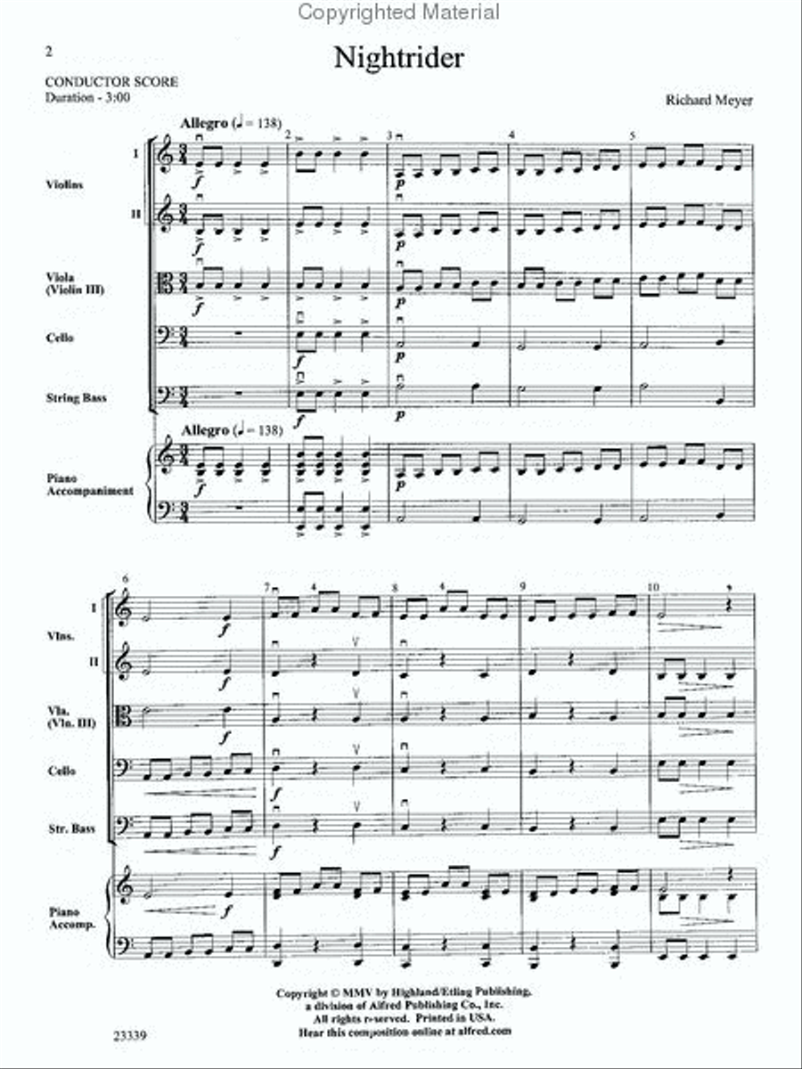 Nightrider Nightrider String Orchestra scores gallery preview page 2