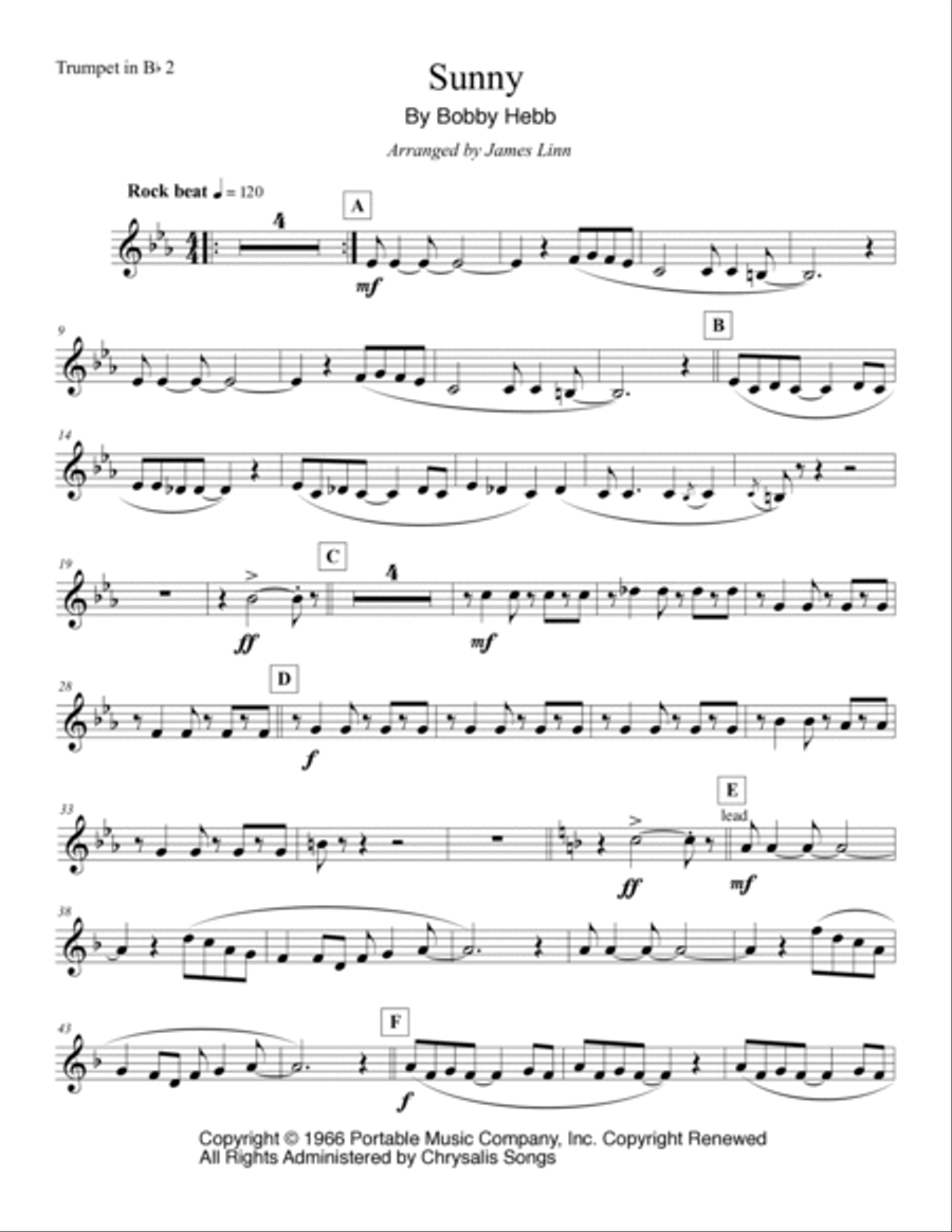 Sunny Sunny Brass Ensemble scores gallery preview page 3