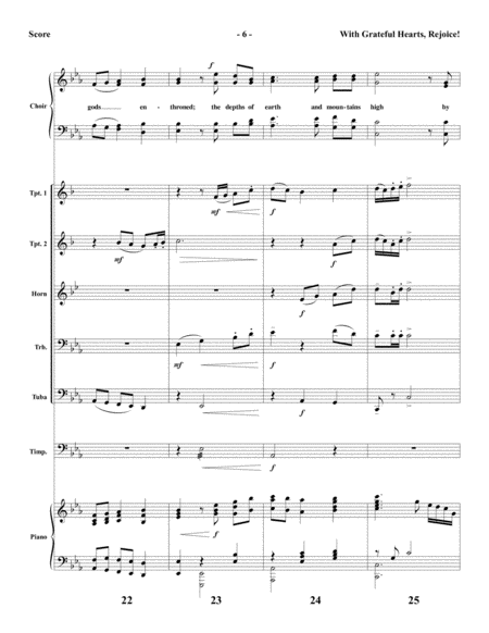 With Grateful Hearts, Rejoice! - Brass and Percussion Score and Parts