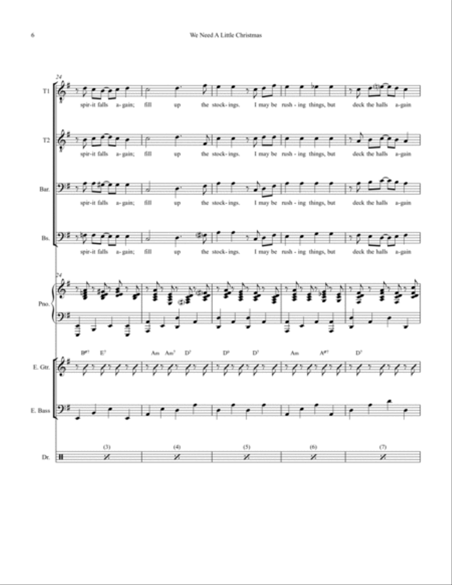 We Need A Little Christmas Small Ensemble scores gallery preview page 6