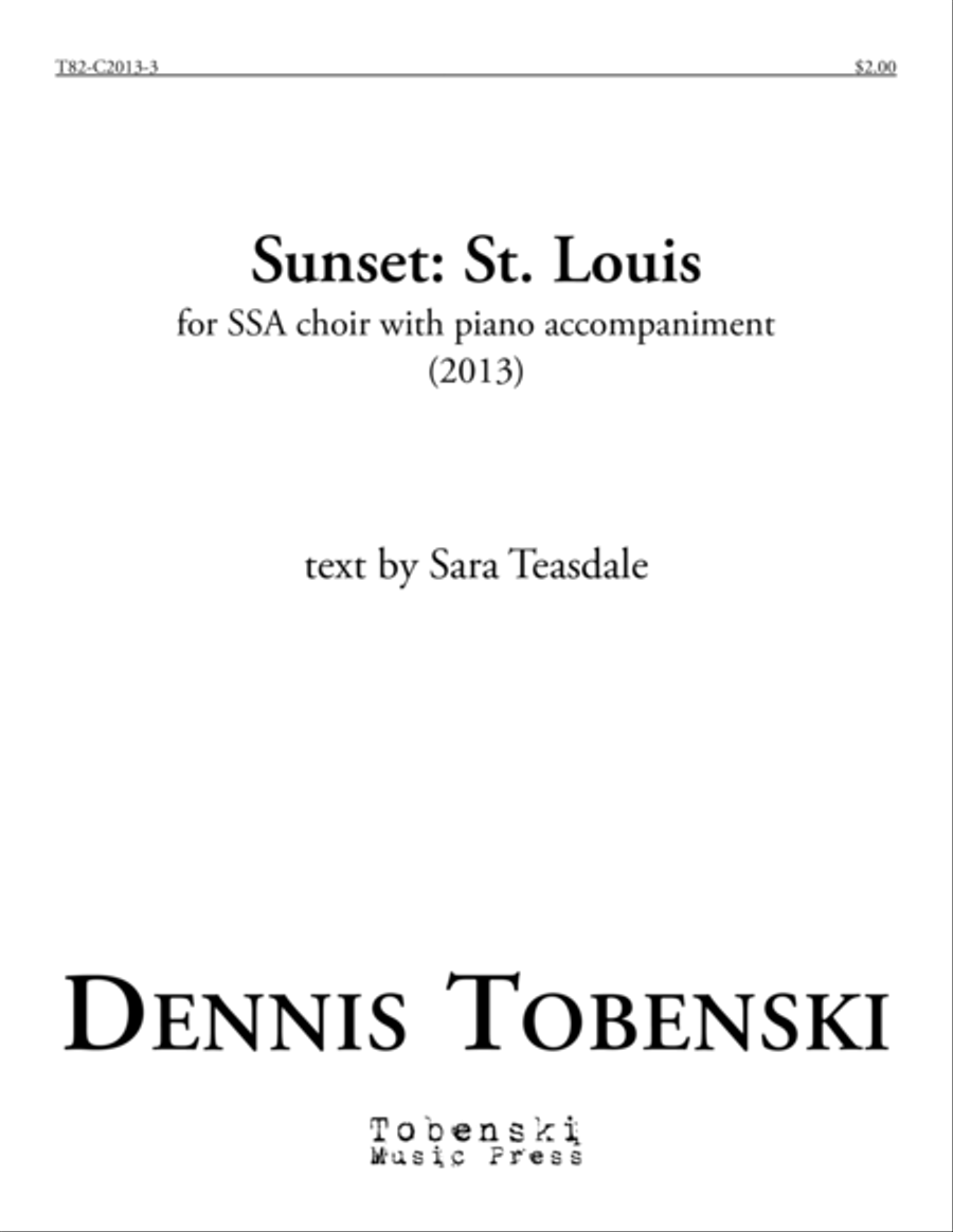Sunset: St. Louis SSA scores gallery preview page 1