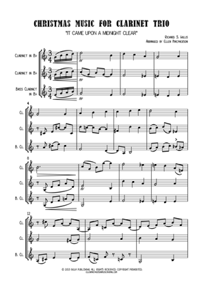 Christmas Music for Clarinet Trio - SCORE