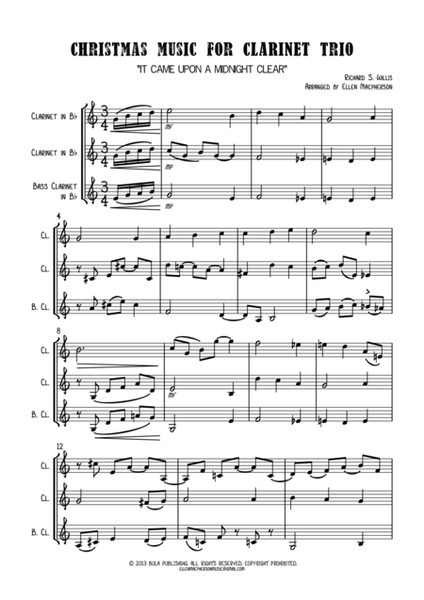 Christmas Music for Clarinet Trio - SCORE image number null