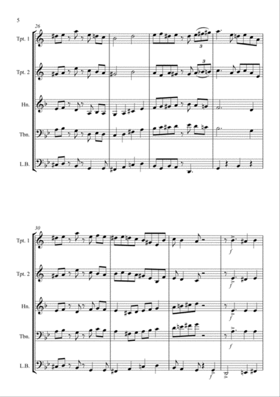 Suave - for Brass Quartet Brass Quartet scores gallery preview page 6