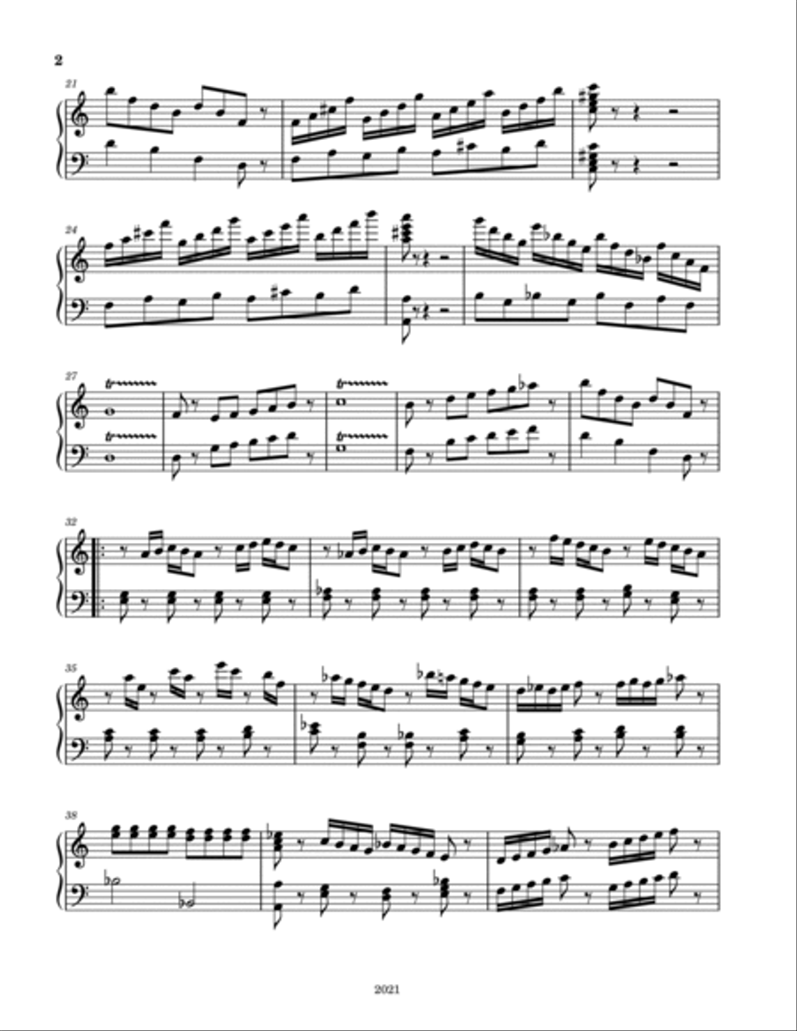 Fast Driving Girl Fast Driving Girl Piano Solo scores gallery preview page 2
