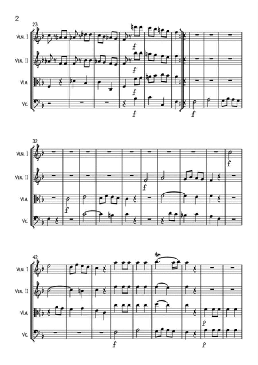 A Musical Joke - String Quartet String Quartet scores gallery preview page 2