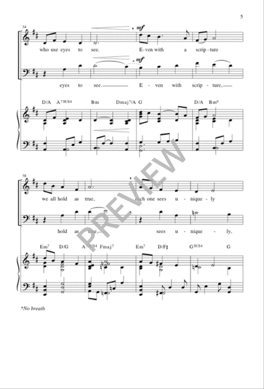 Every Eye Is Different 4-Part scores gallery preview page 6