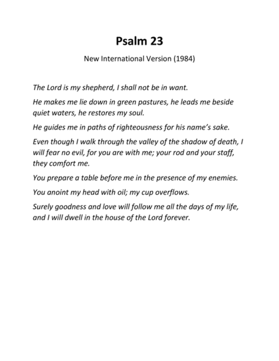 Psalm 23 (1999)