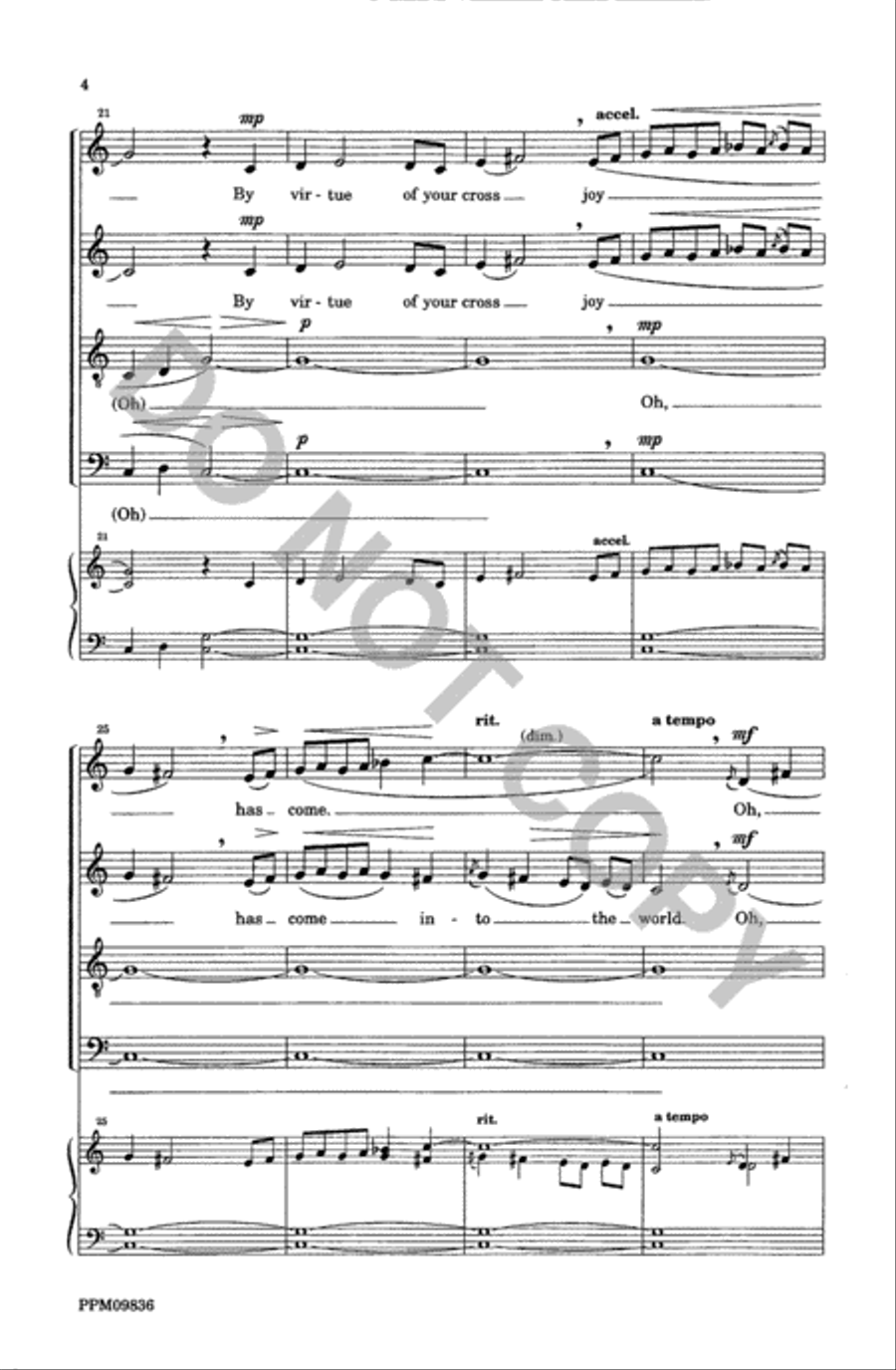 We Adore You O Christ 4-Part scores gallery preview page 5