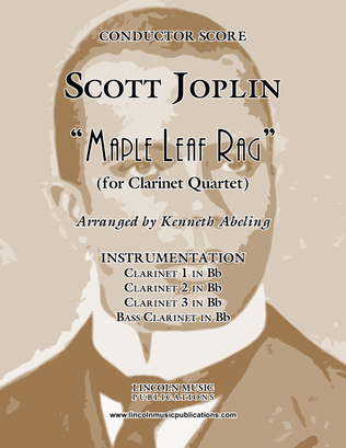 Book cover for Joplin - “Maple Leaf Rag” (for Clarinet Quartet)