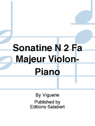 Sonatine N 2 Fa Majeur Violon-Piano