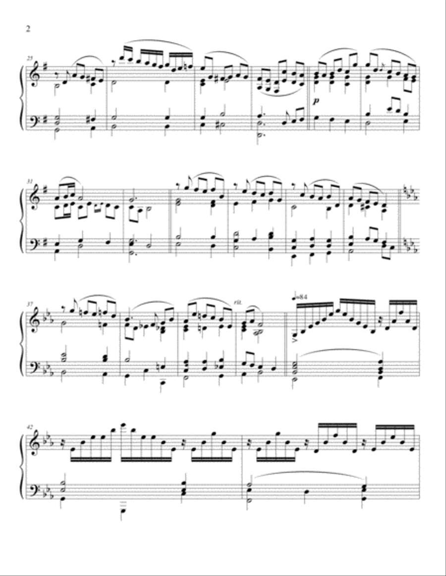 Jesu, Joy Of Mans Desiring Piano Solo scores gallery preview page 2