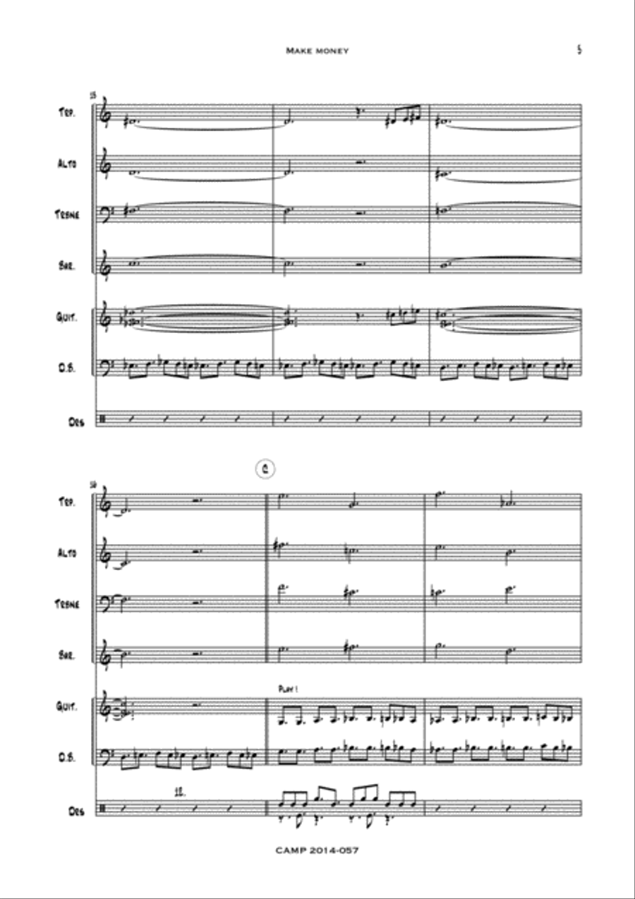 Make money Jazz Ensemble scores gallery preview page 5