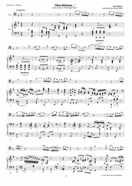 W.A. Mozart "Dies Bildniss" Aria from the opera "The Magic Flute"