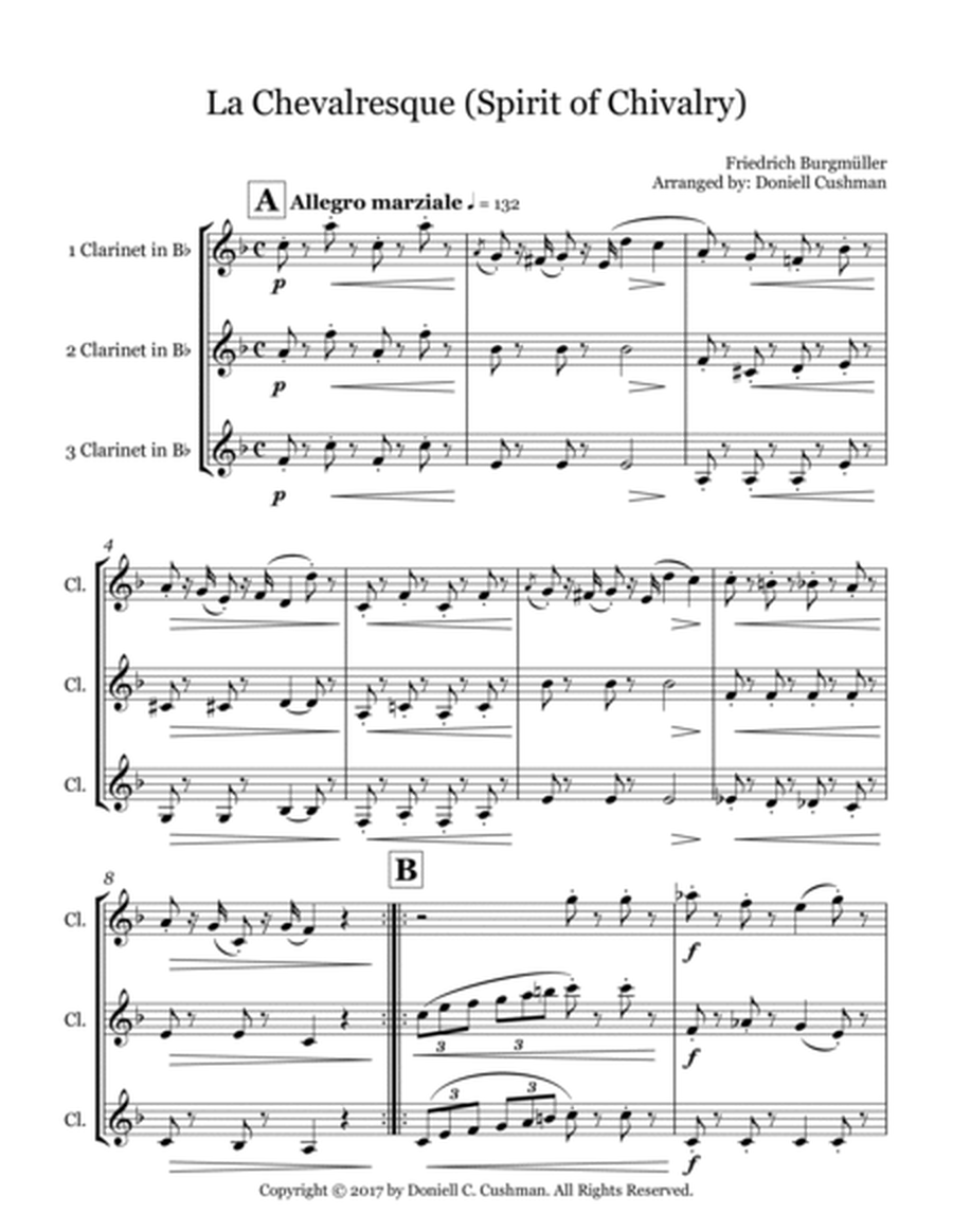 La Chevaleresque for Clarinet Trio image number null