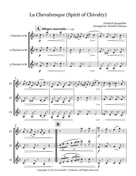 La Chevaleresque for Clarinet Trio image number null