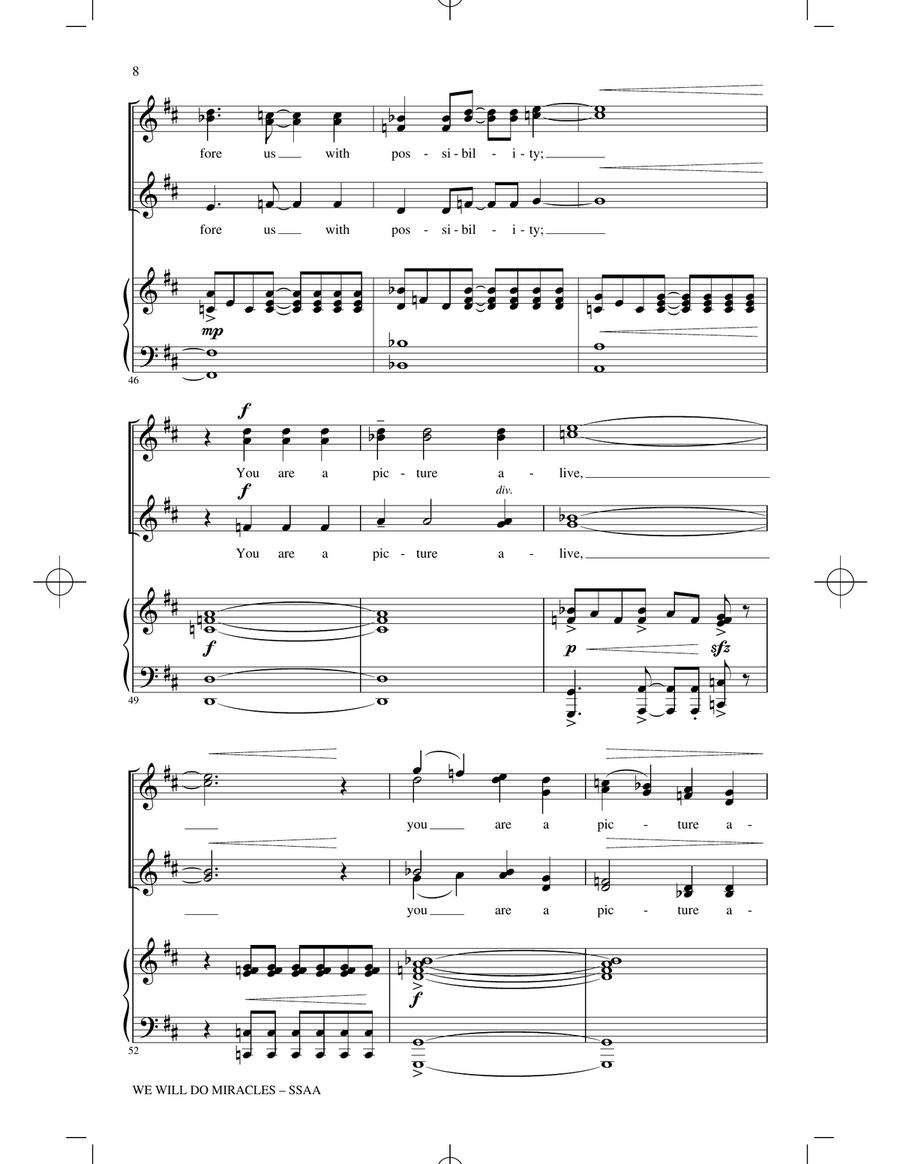 We Will Do Miracles We Will Do Miracles SSA scores gallery preview page 6