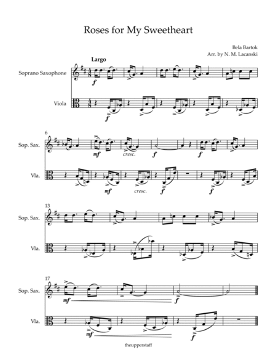 Roses for My Sweetheart Soprano Saxophone scores gallery preview page 2